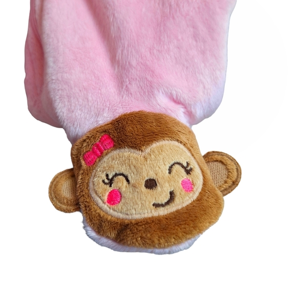 Carter's Just One You, Pink Monkey Soft Winter Jumpsuit, Size 6 Month - Picture 5 of 7